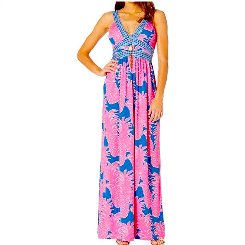 NWT Lilly Pulitzer Taryn Pineapple Maxi Dress